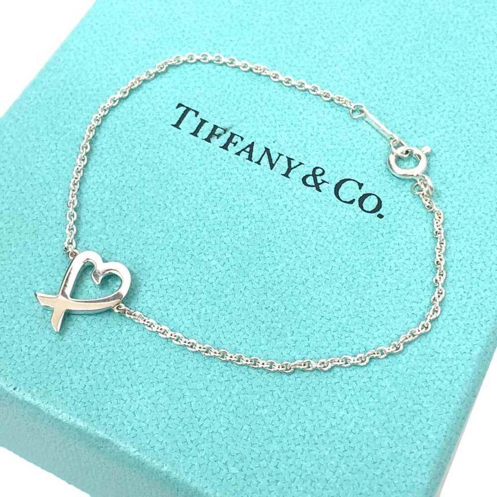 TIFFANY & CO. Silver Heart Charm Bracelet